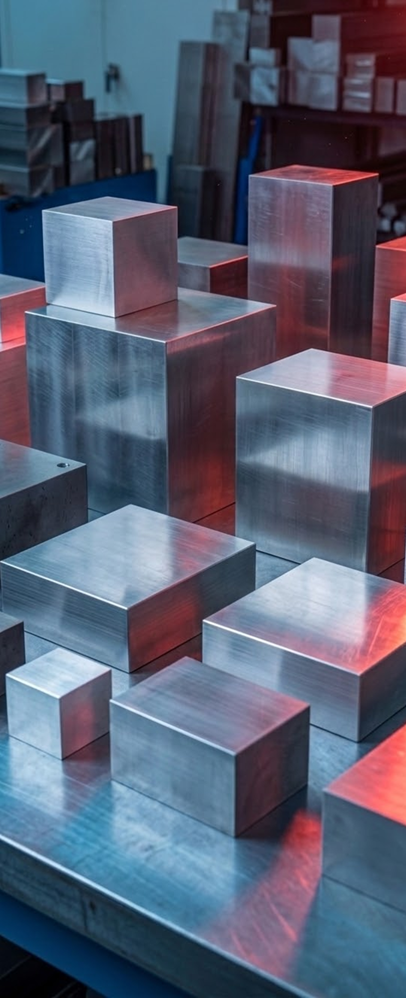 Aluminium blocks for insert machining — base material for prototype moulds